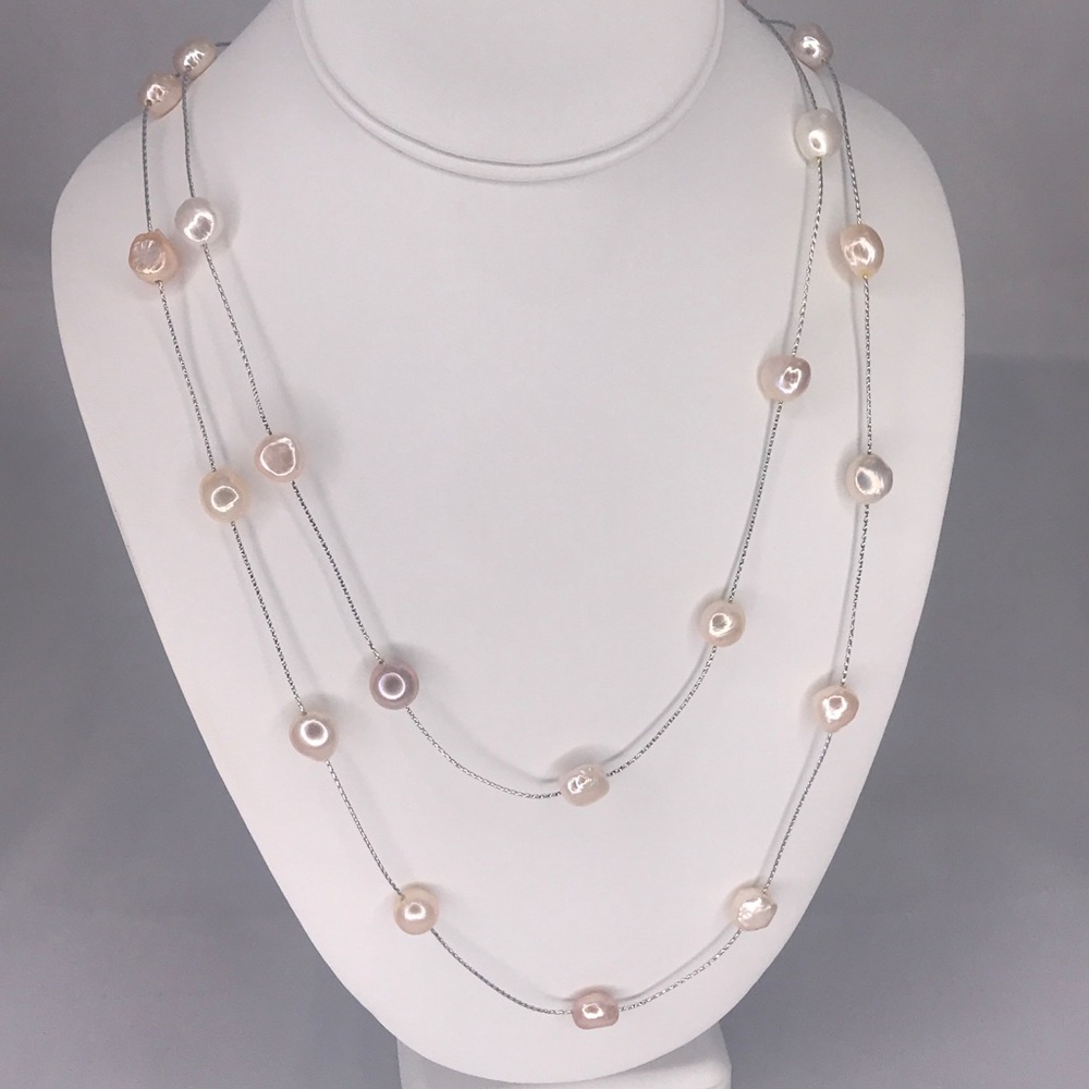 Freshwater Peach Pearl Necklace